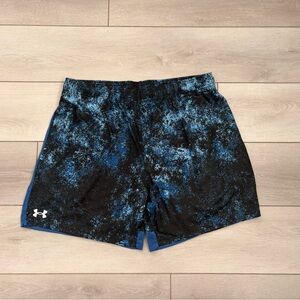 NWT Under Armour Men's Tech Vent 7" Printed Shorts Blue XL
